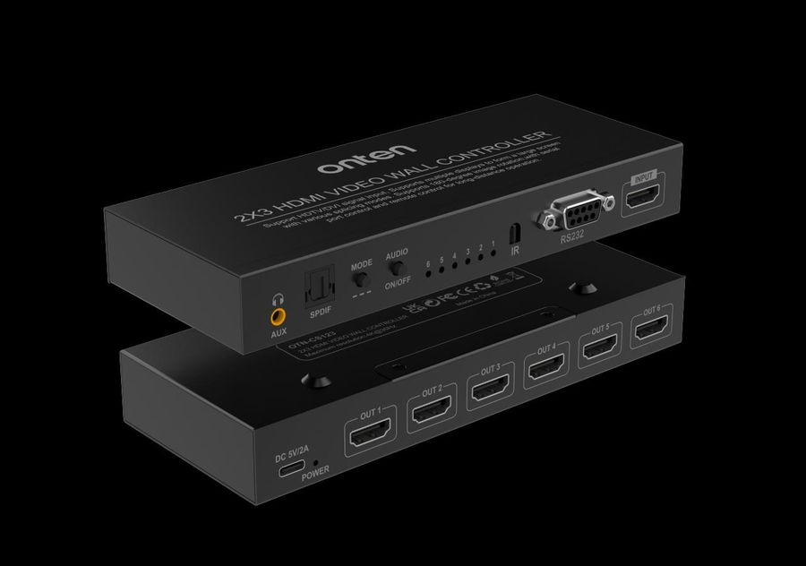 ONTEN OTN-CS123 2x3 HDMI 1.4 VIDEO WALL CONTROLLER 4K@30Hz 2x3 HDMI 1.4