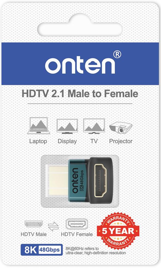 ONTEN OTN-HD811 8K@60hz HDMI Male to Female Adapter High Speed HDMI V2.1 48Gbps