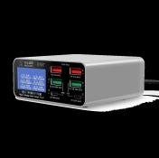 MEGA-IDEA PQ687 Digits Display Desktop Power Supply 87W, 6 ports(4 USB+ 2Type-C), fast charging