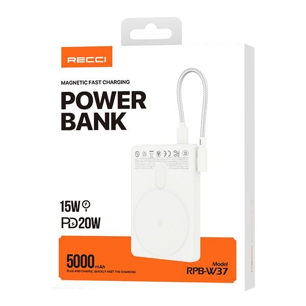 RECCI RPB-W37 Power BANK 15W Magnetic wireless charger