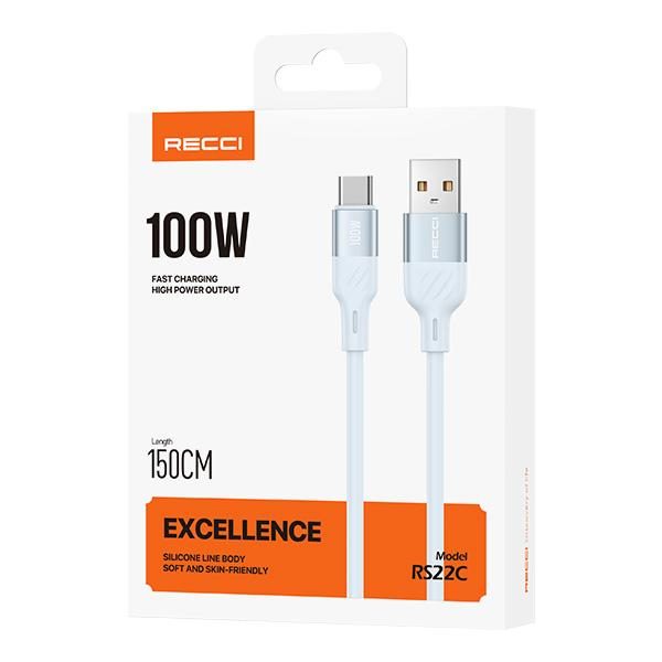 RECCI RS22C 100W Fast charging silicone data cable