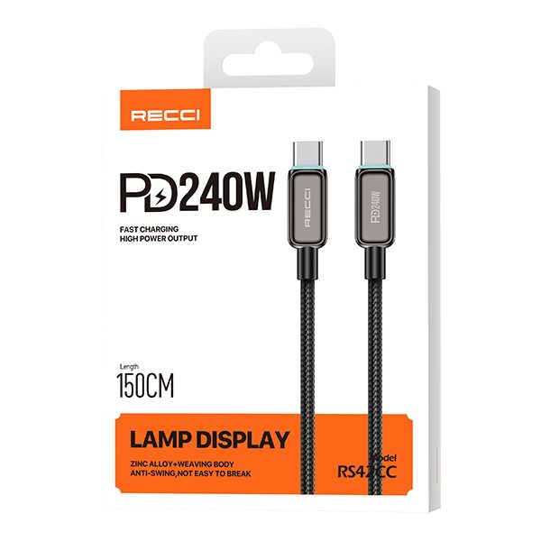 RECCI RS42CC PD240W Fast Charging LED display data cable
