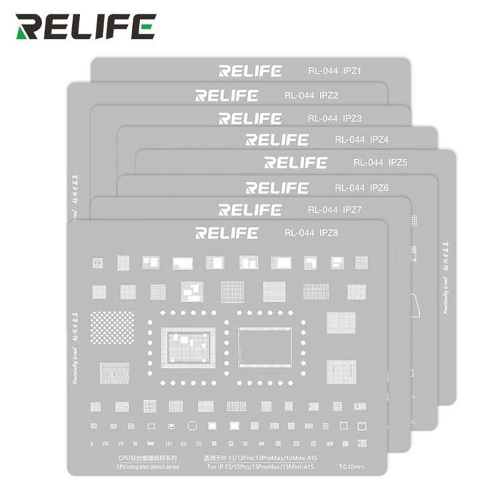 RELIFE RL-044 IP series CPU integrated steel stencil set/12
