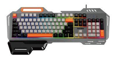 KAKUSIGA KSC-870 Проводная металличес кая игровая клавиатура с подсветкой (русская версия)